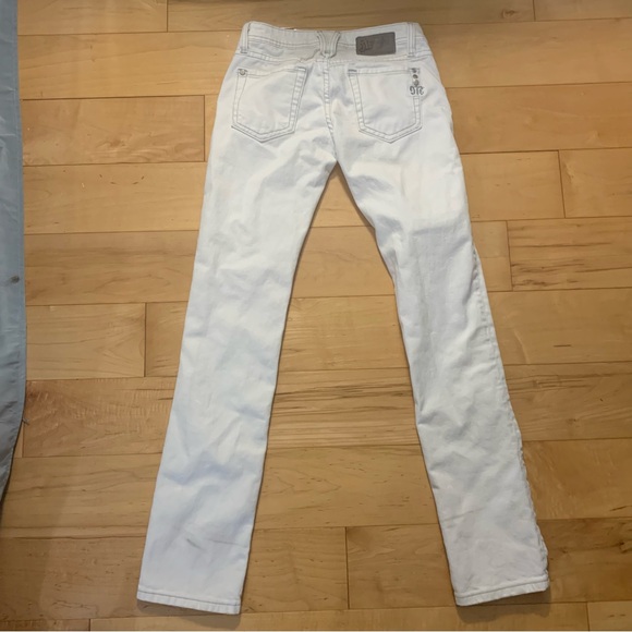 Miss Me Skinny Jeans Oyster White Womens Size 26 Flaw - Picture 6 of 9